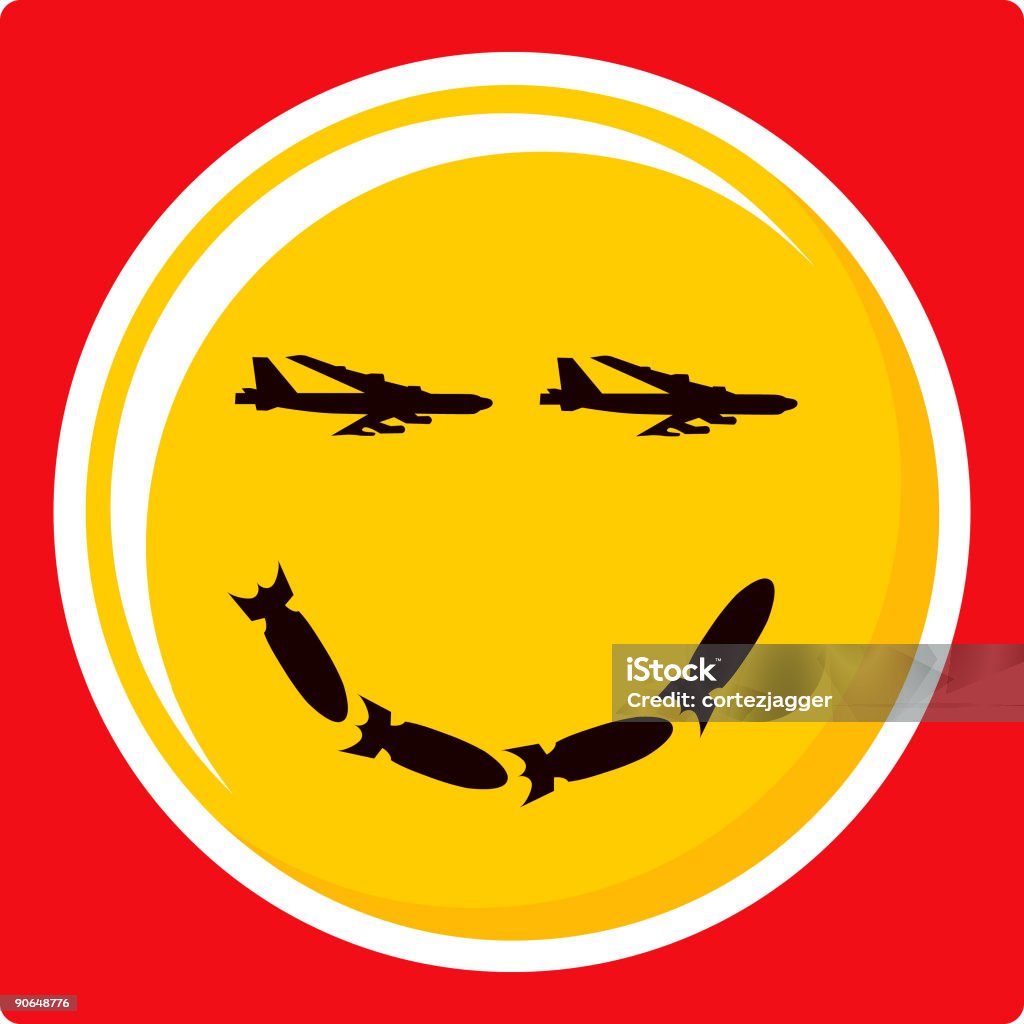 Felice volto di guerra. (illustrazione vettoriale - Illustrazione stock royalty-free di Aeroplano