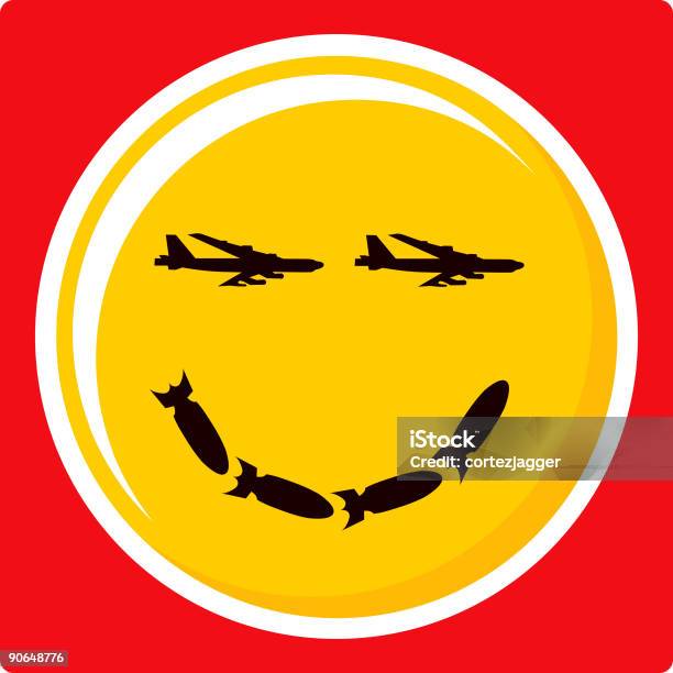 Feliz Rosto Guerra Ilustração Vetorial - Arte vetorial de stock e mais imagens de Alegria - Alegria, Ataque Aéreo, Avião