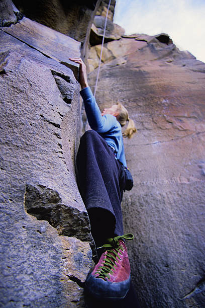 rock climbing!  los alamos new mexico stock pictures, royalty-free photos & images