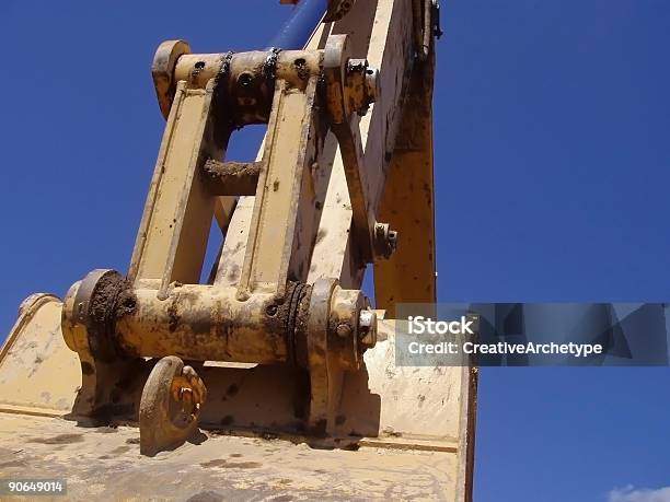 Digging Arm Of Earth Mover Stock Photo - Download Image Now - Backhoe, Blue, Building - Activity