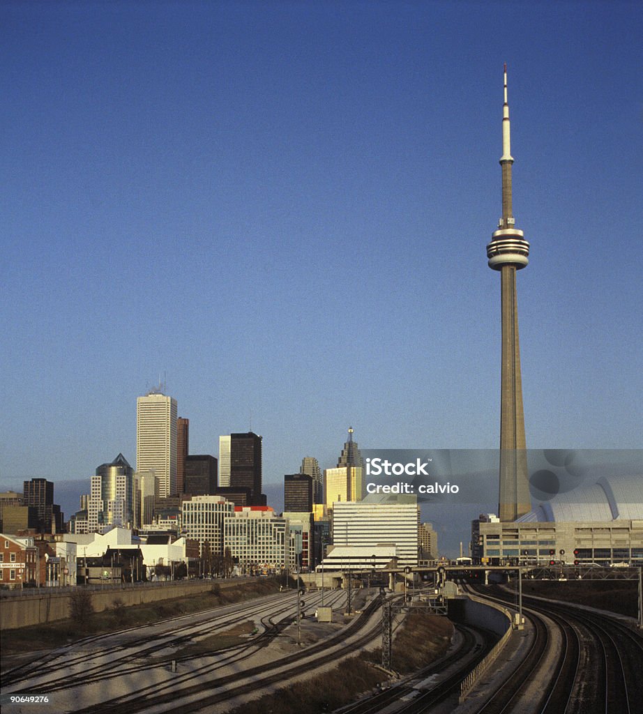 Horizonte de Toronto - Foto de stock de Estrada de ferro royalty-free