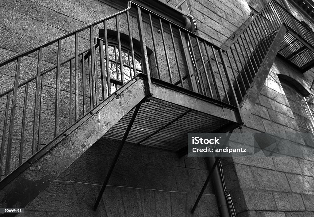 Escada de Incêndio-B & W - Royalty-free Arranjar Foto de stock
