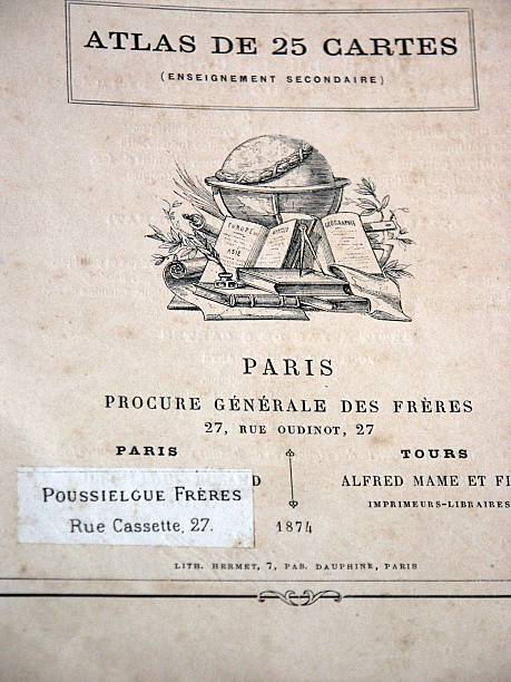 istock old 1874 French atlas 90649825