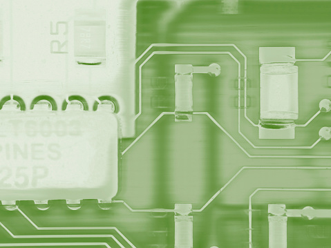 Close up of an electric circuit board