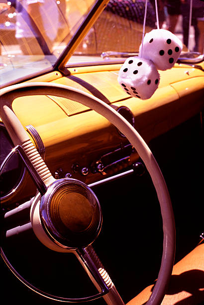 Classic Car Interior stock photo