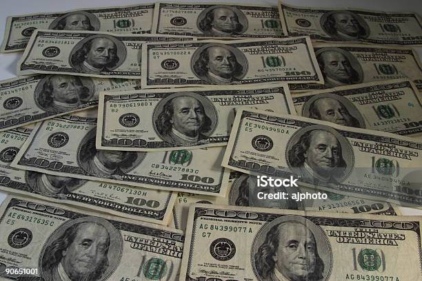 Fünfzehn Hundertdollarhintergrund Stockfoto und mehr Bilder von 100-Dollar-Schein - 100-Dollar-Schein, Amerikanische Währung, Ansicht aus erhöhter Perspektive