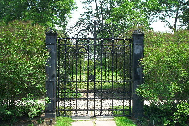 istock Iron Gates for a rose garden 90651578