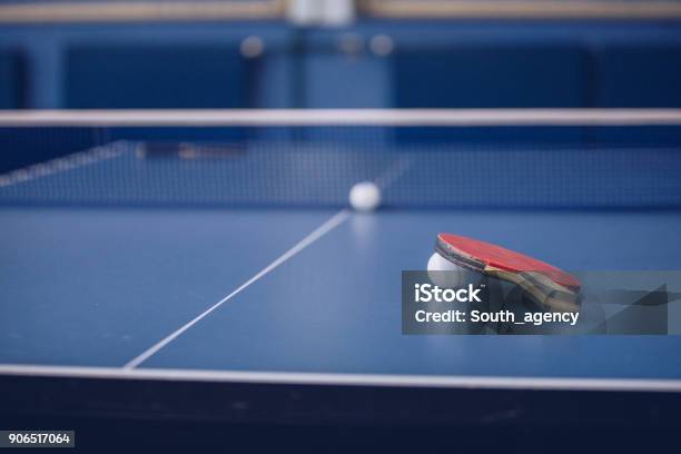 Tennis Table Equipment Stock Photo - Download Image Now - Table Tennis, Table Tennis Table, Table Tennis Racket