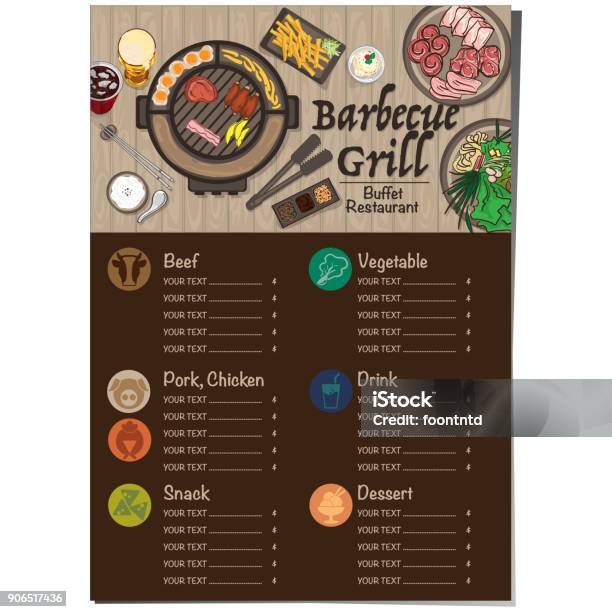 Barbecue Menu Design Graphics Menu Barbecue Grill Restaurant Template Design Graphic Objects Stock ...