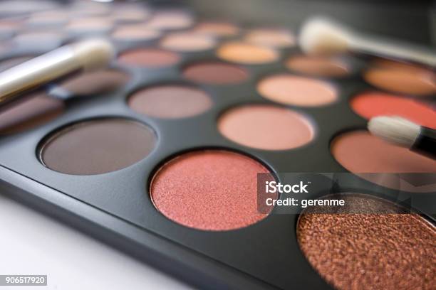 Eye Shadow Palette Stock Photo - Download Image Now - Make-Up, Ceremonial Make-Up, Stage Make-Up