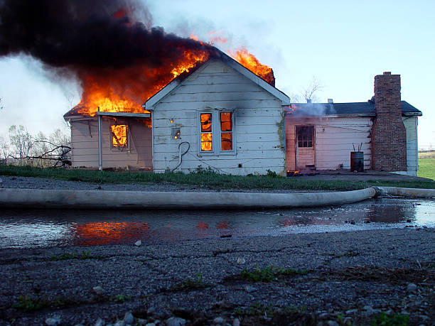 Casa di fuoco - foto stock