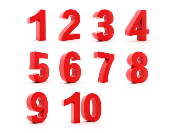레드 번호 설정 - number 3 three dimensional shape number photograph 뉴스 사진 이미지