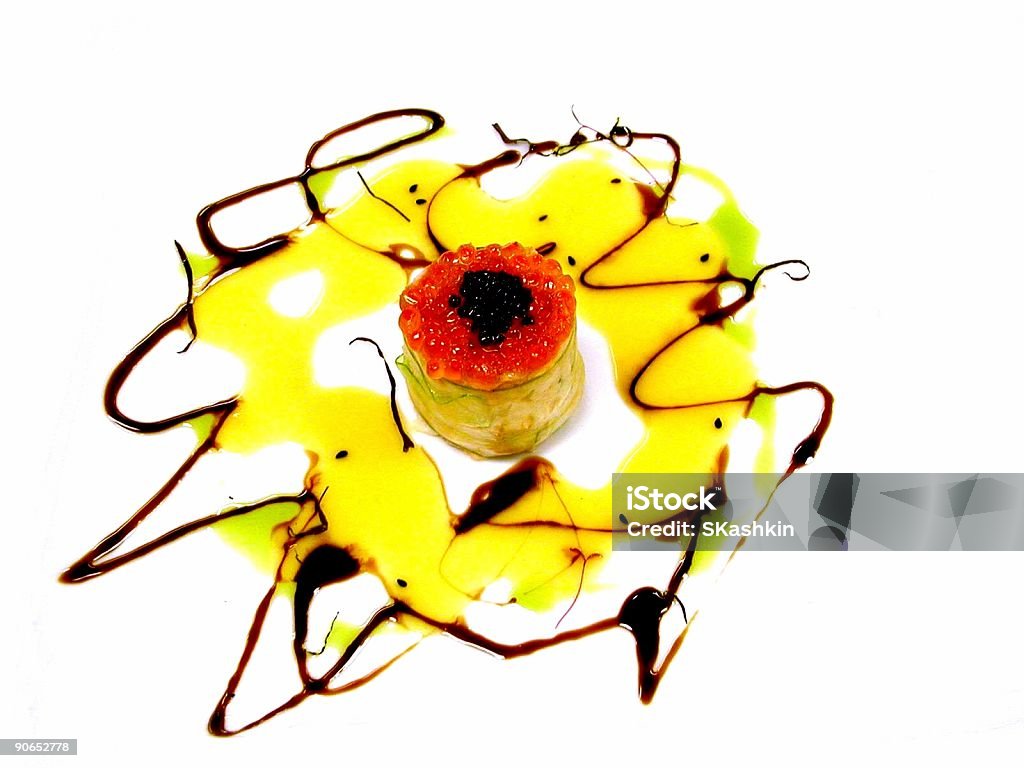 Granchio Tian con caviale - Foto stock royalty-free di Aceto balsamico