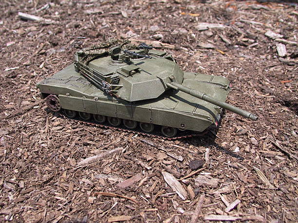 istock Model of a battle tank 90653230