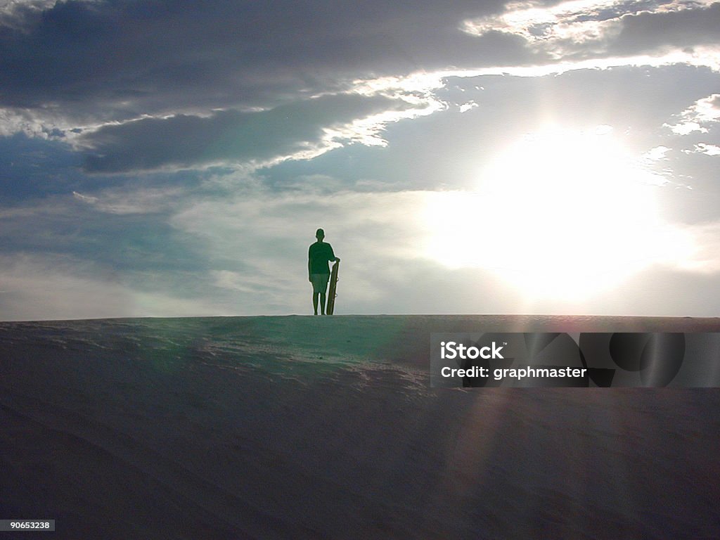 Puesta de sol en arenas blancas, Nuevo México - Foto de stock de Aire libre libre de derechos