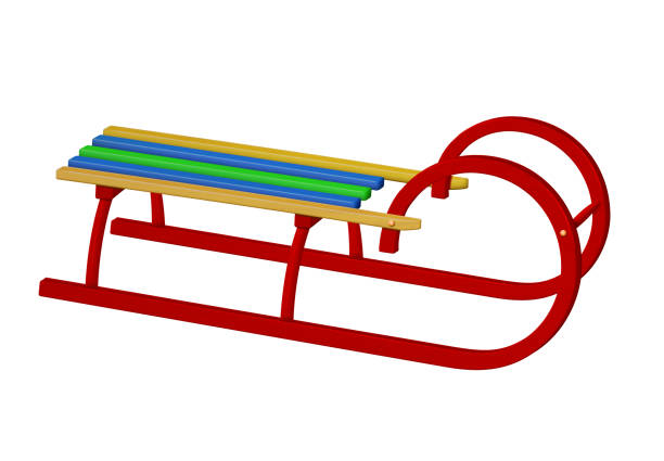 istock Wooden canadian sledge - colorful 906532534