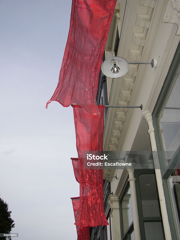 Rosso banner volante - Foto stock royalty-free di Astratto