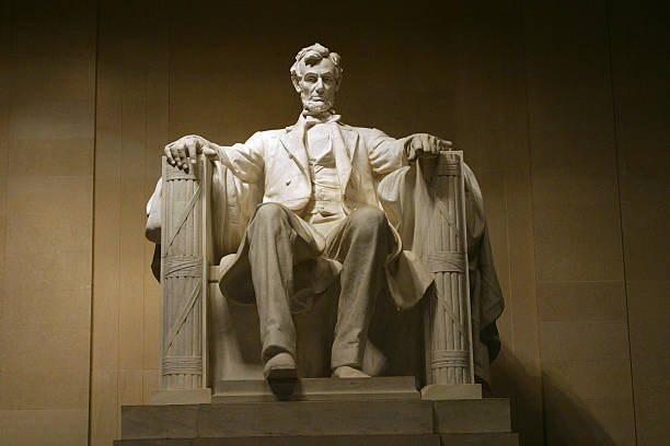 monumento a lincoln - abraham lincoln washington dc statue president fotografías e imágenes de stock