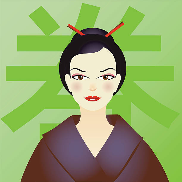 Geisha - illustrazione arte vettoriale