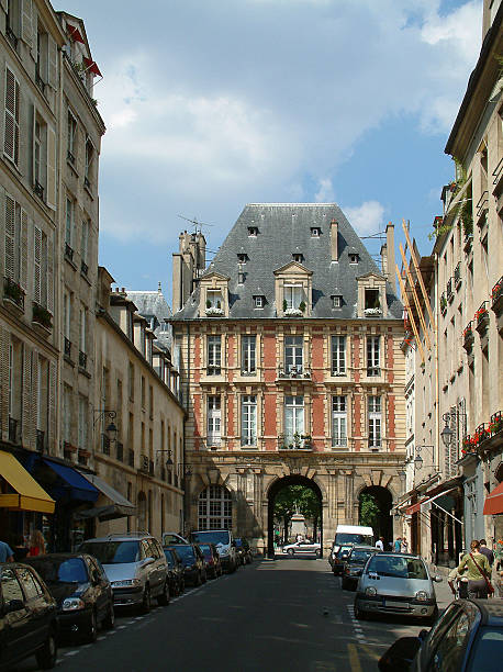 Places - France, Paris, La Rue De Birague stock photo