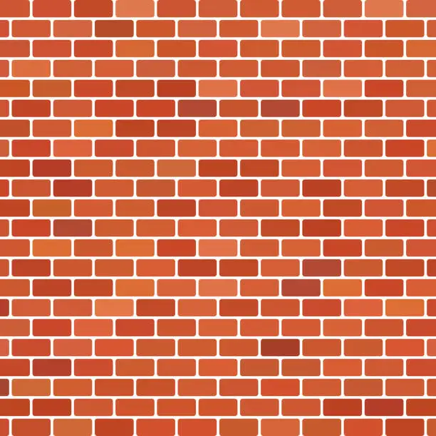 Vector illustration of Brown brick wall background