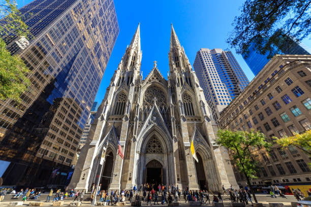 St Patrick's Cathedral Manhattan stock photo