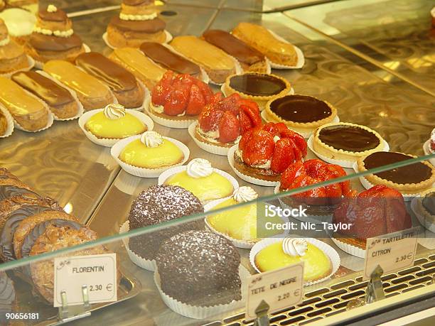 Pastries In Window Stock Photo - Download Image Now - Baked Pastry Item, Breakfast, Color Image