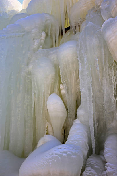 istock Ice waterfall, natural landscape in winter 906562288