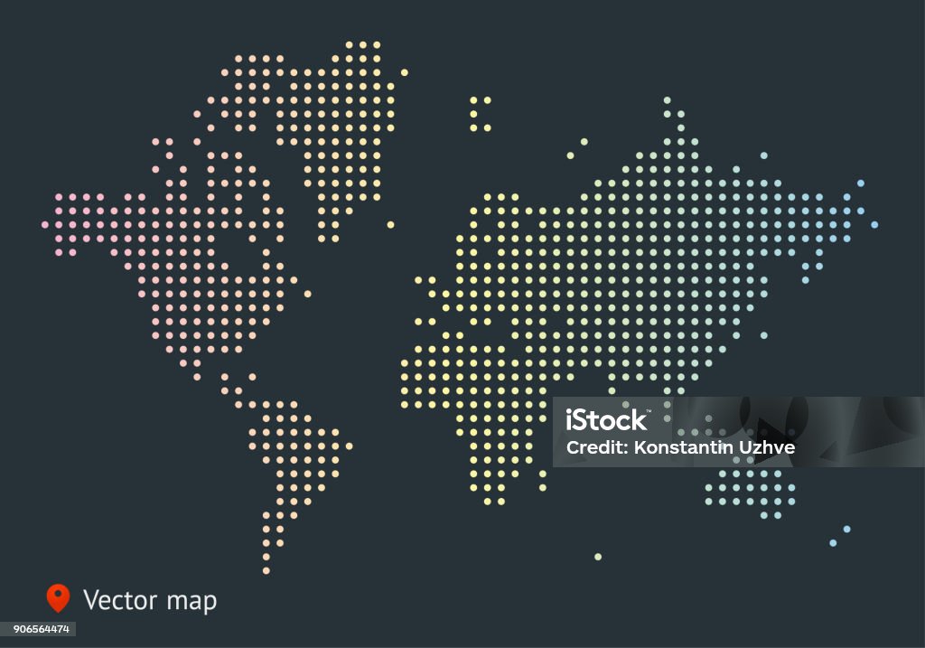 World Abstract Vector Abstract Vector Map Of The World Stock Illustration - Download Image ...