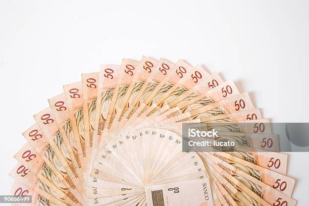 Bills 50 Reais Fan Shape Stock Photo - Download Image Now - Brazilian Currency, Currency, Paper Currency