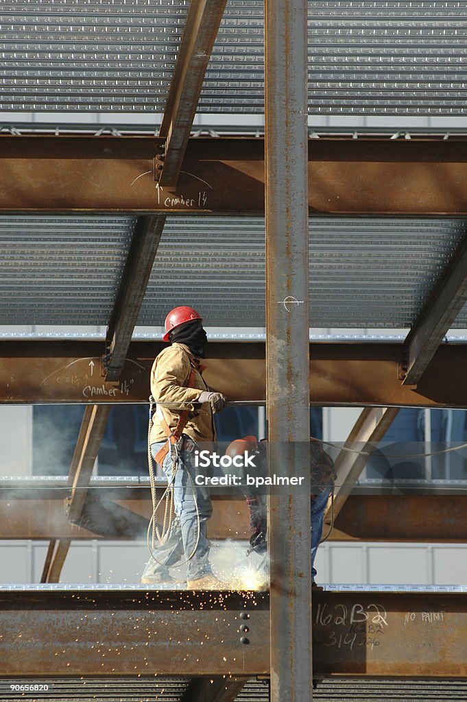 Bau (Schweißen Stahl Balken - 1 - Lizenzfrei Arbeiter Stock-Foto