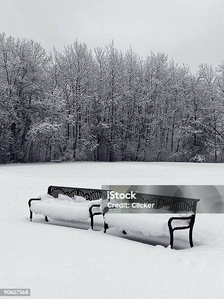 공원 벤치가 겨울 0명에 대한 스톡 사진 및 기타 이미지 - 0명, 가구, 가리기
