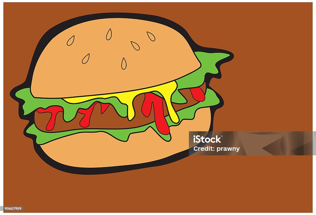 Burger - Illustration de Aliment libre de droits