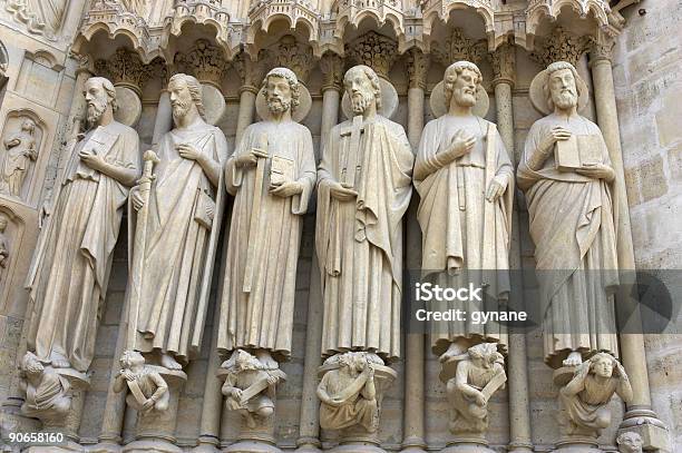 Kamień Rzeźba Szczegóły Katedry Notre Dame Cathedral Paryż Francja - zdjęcia stockowe i więcej obrazów Bliskie zbliżenie