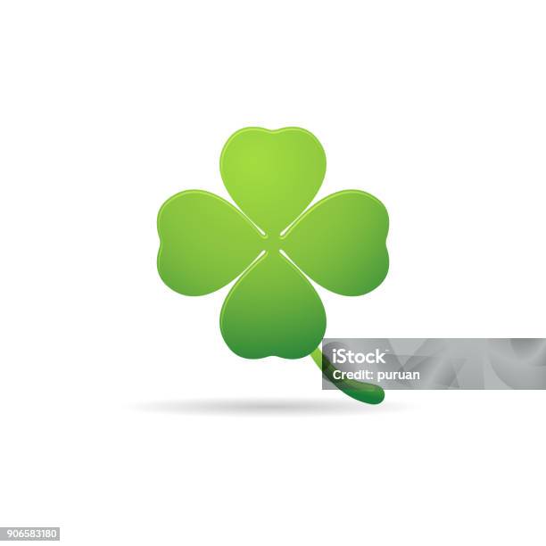 Color Icon Clover Stock Illustration - Download Image Now - Clover, Four People, Leaf