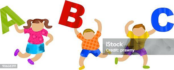 Groovy Buchstaben Stock Vektor Art und mehr Bilder von Alphabet - Alphabet, Alphabetische Reihenfolge, Baby