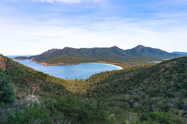 istock Aerial view on beautiful lagoon and beach 906585972