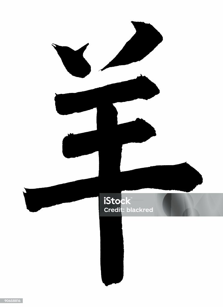 "염소" 중국, 점성술 팻말 - 로열티 프리 0명 스톡 사진
