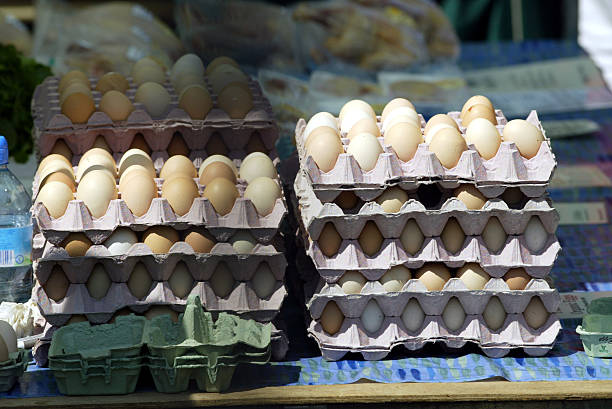 istock Eggs on farmer's market stall London 90659077