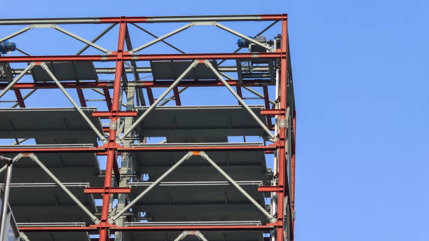 istock mechanical parking station against the sky 906593734