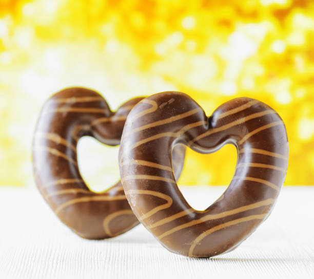 istock Chocolate hearts on nature backgroud 906596998