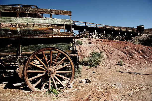 old mining horsewagon