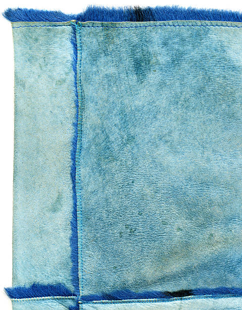 istock light blue chamois with fur edge. Good for background. 90660206