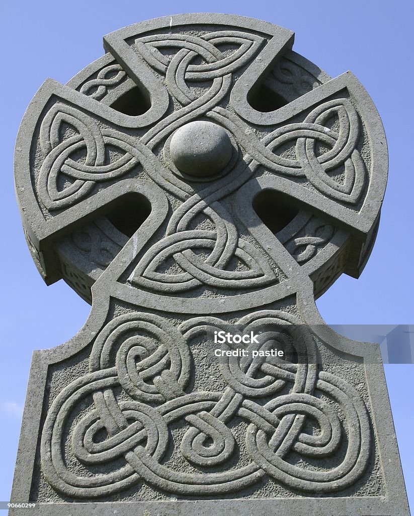 Cruz Céltica para Gravestone - Foto de stock de Estilo celta royalty-free