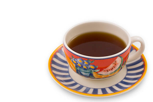 Brightly Colored Cup of Coffee or Tea stock photo