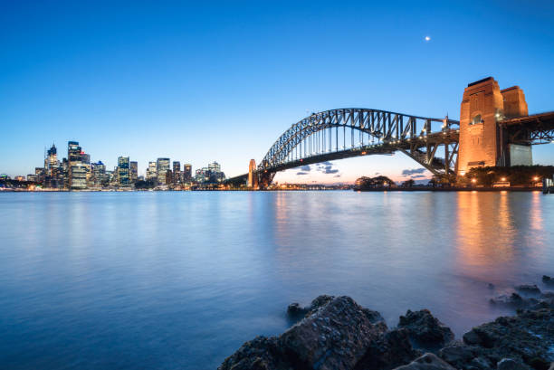 istock Sydney Harbour Bridge at night,Australia 906609024