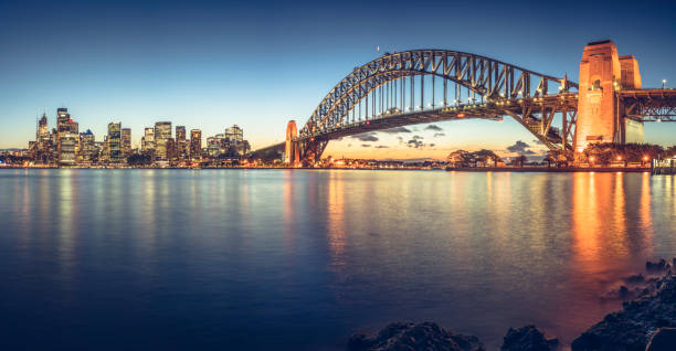 istock Sydney Harbour Bridge at night,Australia 906609086