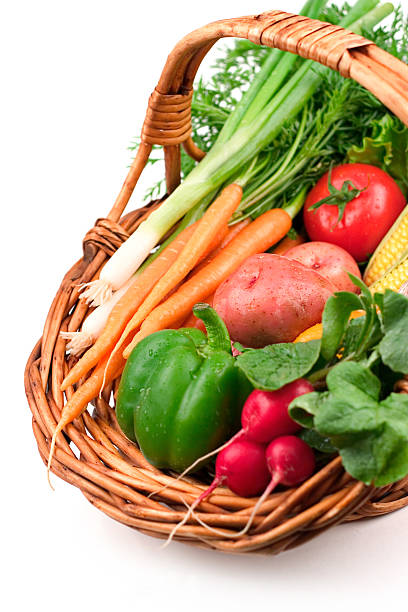 istock Wicker basket of fresh vegetables 90661161