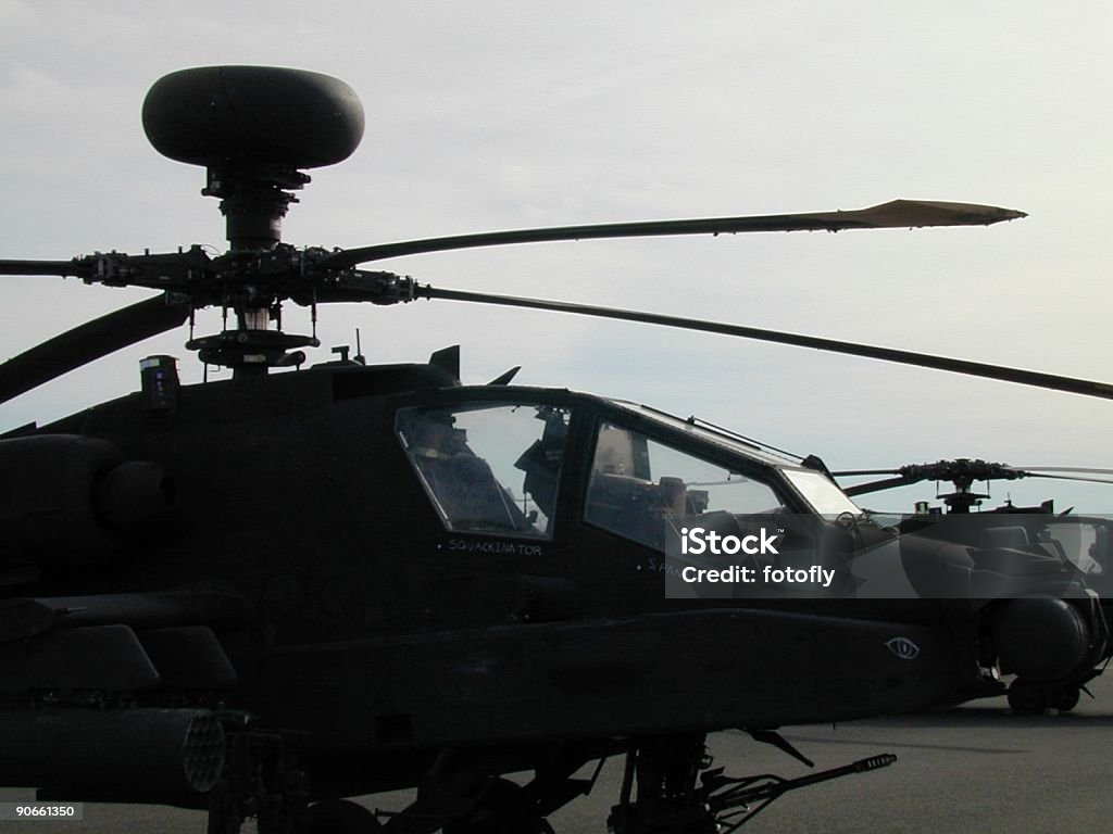 Helicopter Apache Attack  Aggression Stock Photo