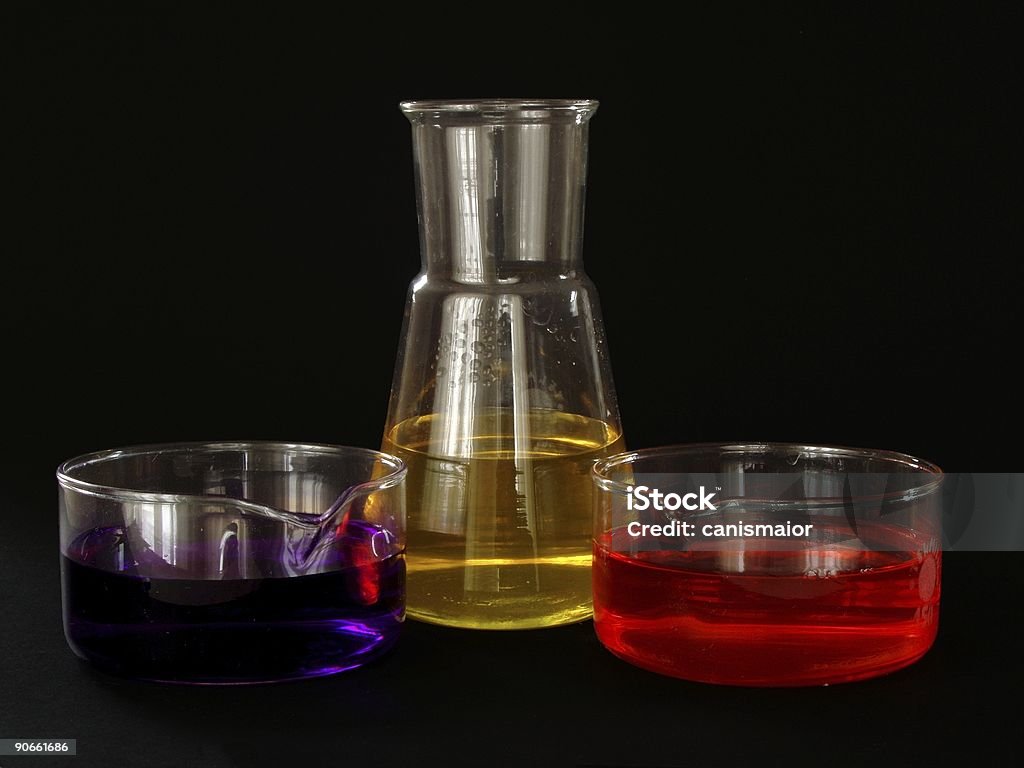 Labor Glas, isoliert auf Schwarz - Lizenzfrei Alkalisch Stock-Foto